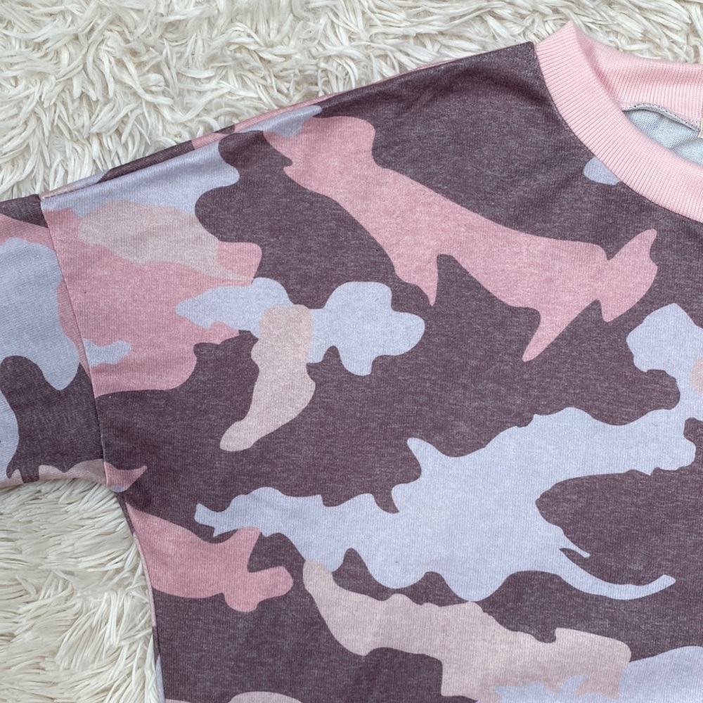 Hp And The Why Camo Sweatshirt Pink Gray & Burgun… - image 5